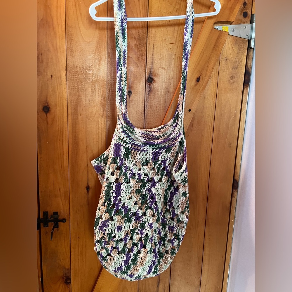 NWOT Handmade crocheted errand bag